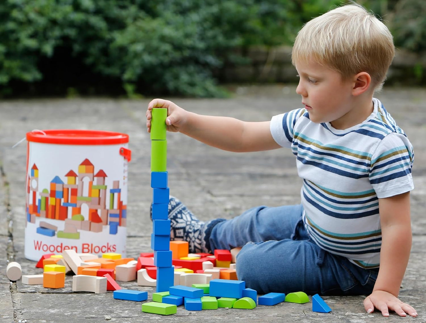 Wooden Building Blocks - 100 Piece