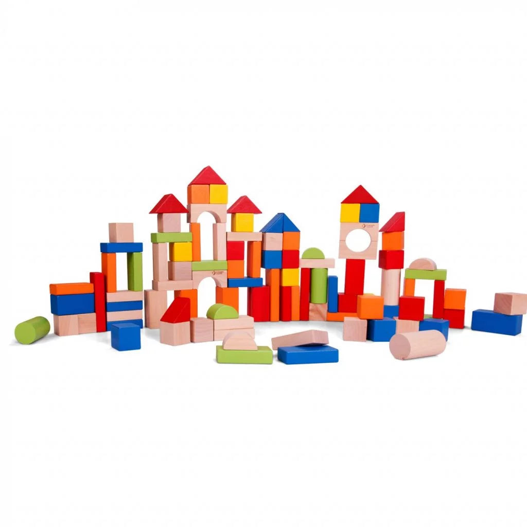 Wooden Building Blocks - 100 Piece