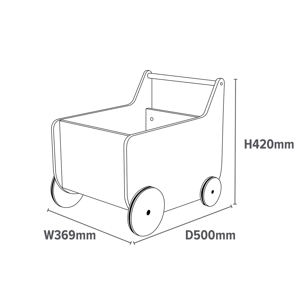 Toddler Wooden Push Along Walker