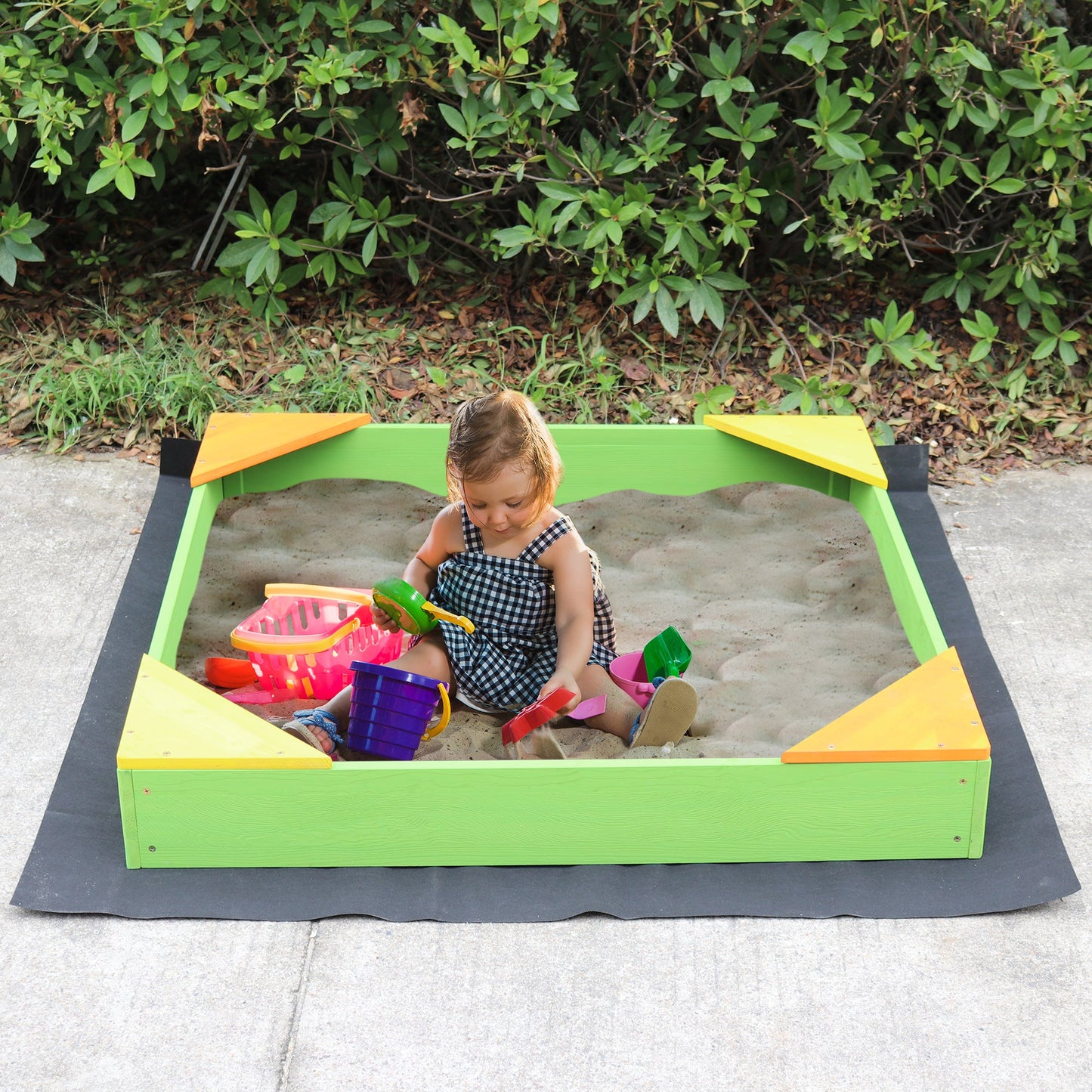 Wooden Sandpit with Cover